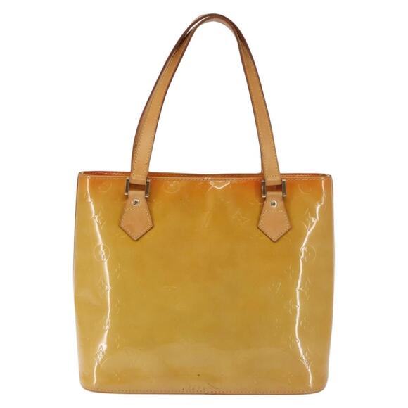 LOUIS VUITTON Monogram Vernis Houston Hand Bag Beige M91004 - Picture 3 of 12